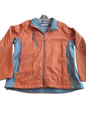 Mobius Orange & Gray Full-Zip Jacket With Pockets Womens M